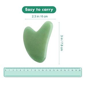 Rosenice Gua Sha, Gua Sha Facial Tool, Jade Stone Guasha for Face Body Massage SPA Acupuncture Therapy Trigger Point Treatment - Image 5