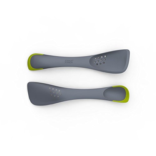 Joseph Joseph Uni-Tool 5-In-1 Utensil Slotted Solid Spoon Spatula Turner Slicer Kitchen All-In One Space Saving, Gray 12 long - Image 9