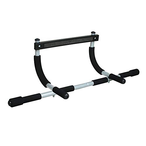 Iron Gym Pull Up Bars - Total Upper Body Workout Bar for Doorway, Adjustable Width Locking, No Screws Portable Door Frame Horizontal Chin-up Bar, Fitness Exercise & Training Equipment for Home - Image 1