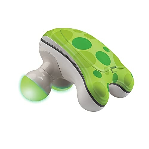 HoMedics Ribbit Mini Handheld Massager, Vibrating Electric Massager with Comfort Grip and LED Light, Batteries Included, Comes in variable colors, Green, Blue or Pink (Color May Vary) - Image 1