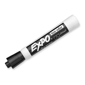 EXPO 80661 Low-Odor Dry Erase Markers, Chisel Tip, Black, 4-Count - Image 8