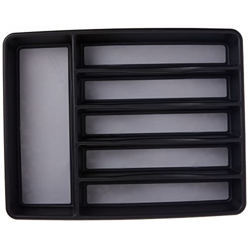 Rubbermaid No-Slip Large, Silverware Tray Organizer, Black with Gray - Image 5