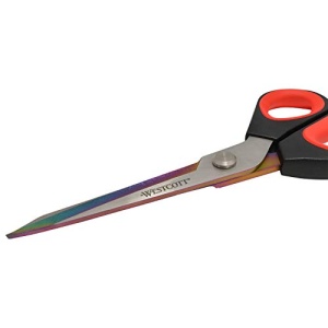 Westcott 9.5" Premium Tailor Scissors, Red/Black - Image 5