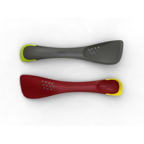 Joseph Joseph Uni-Tool 5-In-1 Utensil Slotted Solid Spoon Spatula Turner Slicer Kitchen All-In One Space Saving, Gray 12 long - Image 4