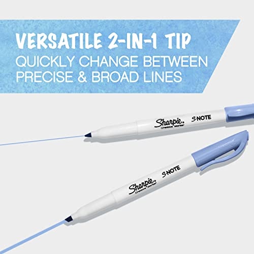 Sharpie S-Note Creative Markers, Highlighters, Assorted Colors, Chisel Tip, 24 Count - Image 5