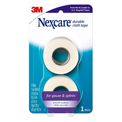 Nexcare Durapore Durable Cloth Tape 1 Inch X 10 Yards, (Pack of 2), From the #1 Leader in U.S. Hospital Tapes - Image 1