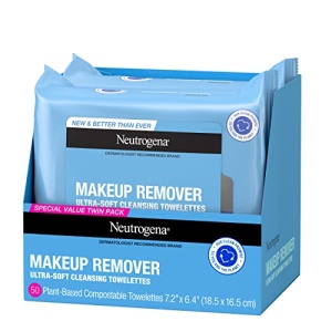 Neutrogena Makeup Remover Cleansing Face Wipes, Daily Cleansing Facial Towelettes to Remove Waterproof Makeup and Mascara, Alcohol-Free, Value Twin Pack, 25 Count, 2 Pack - Image 4
