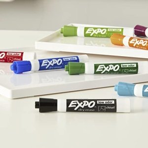 EXPO 80661 Low-Odor Dry Erase Markers, Chisel Tip, Black, 4-Count - Image 4