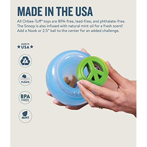 Planet Dog Orbee-Tuff Snoop Interactive Treat Dispensing Dog Toy, Large, Blue - Image 5