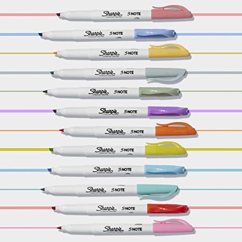 Sharpie S-Note Creative Markers, Highlighters, Assorted Colors, Chisel Tip, 24 Count - Image 3