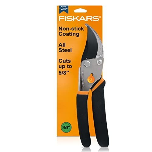 Fiskars Gardening Tools: Bypass Pruning Shears, Sharp Precision-ground Steel Blade, 5/8? Plant Clippers (91095935J) - Image 1