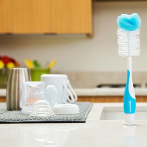 Munchkin Sponge Bottle Brush, Pack of 2, Blue - Image 3