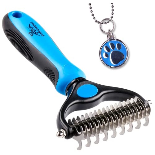 Pat Your Pet Deshedding Brush - Double-Sided Undercoat Rake for Dogs & Cats - Shedding Comb and Dematting Tool for Grooming - Image 1