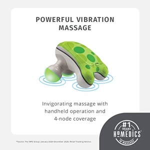 HoMedics Ribbit Mini Handheld Massager, Vibrating Electric Massager with Comfort Grip and LED Light, Batteries Included, Comes in variable colors, Green, Blue or Pink (Color May Vary) - Image 9