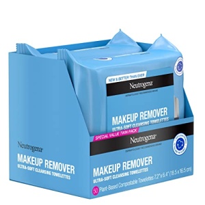Neutrogena Makeup Remover Cleansing Face Wipes, Daily Cleansing Facial Towelettes to Remove Waterproof Makeup and Mascara, Alcohol-Free, Value Twin Pack, 25 Count, 2 Pack - Image 8