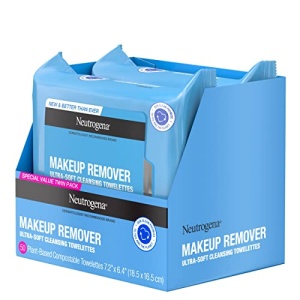 Neutrogena Makeup Remover Cleansing Face Wipes, Daily Cleansing Facial Towelettes to Remove Waterproof Makeup and Mascara, Alcohol-Free, Value Twin Pack, 25 Count, 2 Pack - Image 9