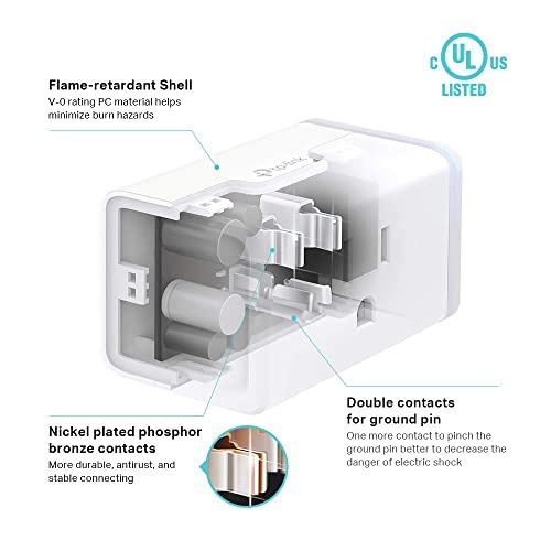Kasa Smart Plug HS103P2, Smart Home Wi-Fi Outlet Works with Alexa, Echo, Google Home & IFTTT, No Hub Required, Remote Control,15 Amp,UL Certified, 2-Pack White - Image 6