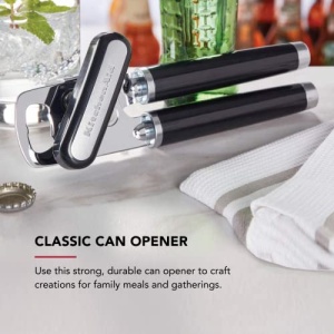 KitchenAid Classic Multifunction Can Opener / Bottle Opener, 8.34-Inch, Black - Image 7