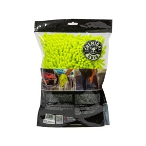 Chemical Guys MIC493 Chenille Premium Scratch-Free Microfiber Wash Mitt, Lime Green, 9.6" x 2.3" x 7" - Image 2