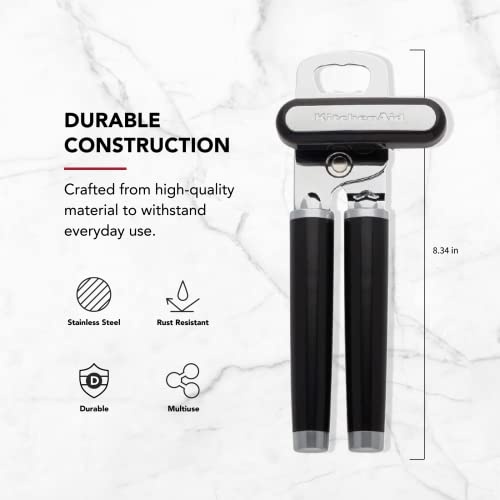 KitchenAid Classic Multifunction Can Opener / Bottle Opener, 8.34-Inch, Black - Image 5