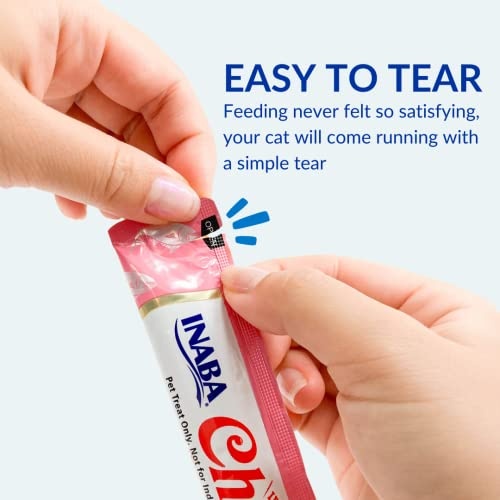 INABA Churu Cat Treats, Grain-Free, Lickable, Squeezable Creamy Pur?e Cat Treat/Topper with Vitamin E & Taurine, 0.5 Ounces Each Tube, 50 Tubes, Tuna & Chicken Variety - Image 6