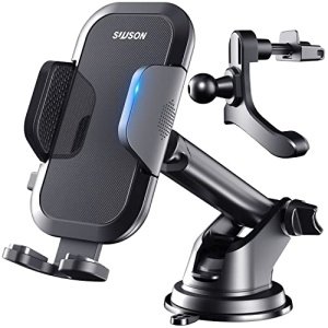 SUUSON Phone Holder for car -3in1 Long arm car Phone Holder Mount, Suitable for car Dashboard/Windshield/Vent, car Adjustable Phone Holder, Compatible with All Smart Phones and Cars