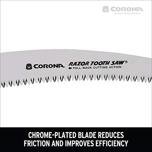 Corona Tools 10-Inch RazorTOOTH Folding Saw | Pruning Saw Designed for Single-Hand Use | Curved Blade Hand Saw | Cuts Branches Up to 6" in Diameter | RS 7265D - Image 4