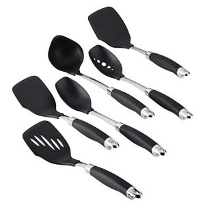 Anolon Gadgets Nonstick Utensil Kitchen Cooking Tools Set, 6 Piece, Onyx