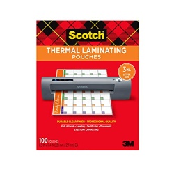 Scotch Thermal Laminating Pouches, 100-Pack, 8.9 x 11.4 Inches, Letter Size Sheets (TP3854-100)
