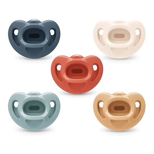NUK Comfy Orthodontic Pacifiers, 0-6 Months, Timeless Collection, Pack of 5 - Image 1