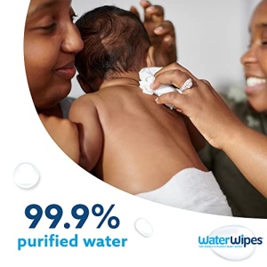 WaterWipes Biodegradable Original Baby Wipes,?99.9% Water Based Wipes, Unscented & Hypoallergenic for Sensitive Skin, 60 Count (Pack of 12) - Packaging May Vary - Image 2