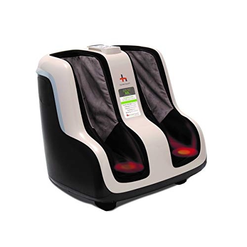 Human Touch Reflex SOL Foot & Calf Massager w/ Heat - Plantar Fasciitis Relief + Circulation + Shiatsu Deep Kneading + Vibrating for Stress + Compression - Adjustable for Women and Men up to Size 12 - Image 1
