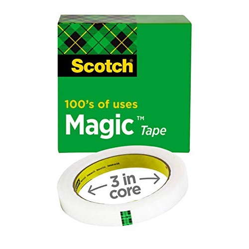 Scotch Magic Tape, 1 Roll, Numerous Applications, Invisible, Engineered for Repairing, 1 x 2592 Inches, 3 Inch Core, Boxed (810) - Image 1