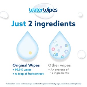 WaterWipes Biodegradable Original Baby Wipes,?99.9% Water Based Wipes, Unscented & Hypoallergenic for Sensitive Skin, 60 Count (Pack of 12) - Packaging May Vary - Image 7
