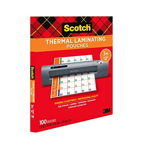 Scotch Thermal Laminating Pouches, 100-Pack, 8.9 x 11.4 Inches, Letter Size Sheets (TP3854-100) - Image 7
