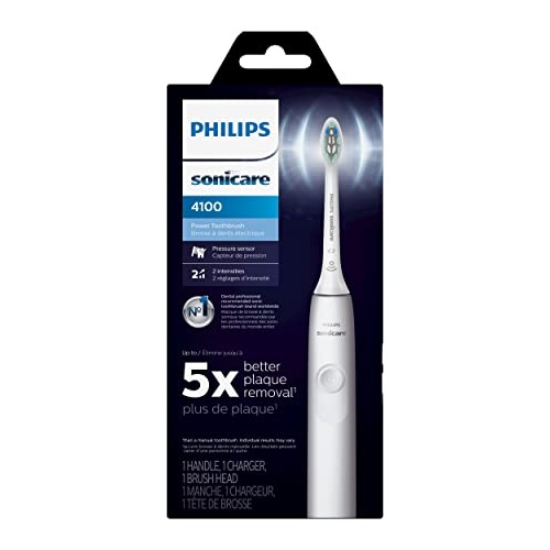Philips Sonicare 4100 Power Toothbrush, Rechargeable Electric Toothbrush with Pressure Sensor, White HX3681/23 - Image 2