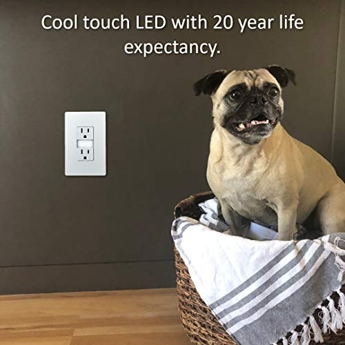 Legrand radiant Adjustable LED Night Light Outlet, Nightlight Electrical Outlets, Tamper Resistant, Safe for Kids, White, NTL885TRWCC6 1.6W x 2.75H - Image 10