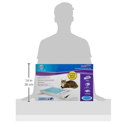 PetSafe ScoopFree Crystal Litter Tray Refills ? Premium Blue Crystals, 3-Pack ? Disposable Tray ? Includes Leak Protection & Low Tracking Litter ? Absorbs Odors On Contact - Image 3