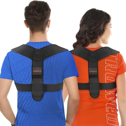 Truweo Posture Corrector For Men And Women - Adjustable Upper Back Brace For Clavicle To Support Neck, Back and Shoulder (Universal Fit, U.S. Design Patent) - Image 1