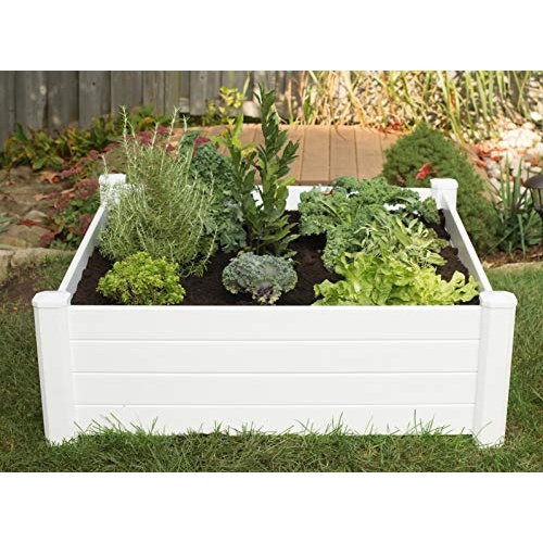 NuVue Products Raised 48 by 48 by 15-Inch Garden Box Kit, Extra Tall, White - Image 11