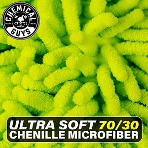 Chemical Guys MIC493 Chenille Premium Scratch-Free Microfiber Wash Mitt, Lime Green, 9.6" x 2.3" x 7" - Image 3
