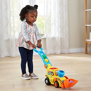 VTech Pop-a-Balls Push & Pop Bulldozer,Yellow - Image 2