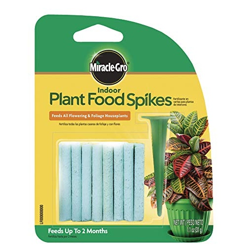 Miracle-Gro Indoor Plant Food Spikes, Includes 24 Spikes - Continuous Feeding for all Flowering and Foliage Houseplants - NPK 6-12-6 - Image 1