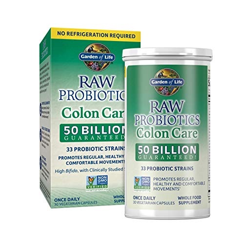 Garden of Life Probiotics for Women and Men - Raw Probiotics Colon Care 50 Billion CFU and Enzymes, Shelf Stable Once Daily Acidophilus Probiotic for Regularity and Immune Health Support, 30 Capsules - Image 1