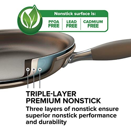 Anolon Advanced Nonstick Cookware Pots and Pans Set, 11 Piece, Bronze - Image 6