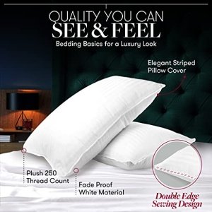 Beckham Hotel Collection Bed Pillows for Sleeping - Queen Size, Set of 2 - Cooling, Luxury Gel Pillow for Back, Stomach or Side Sleepers - Image 6