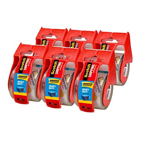 Scotch Heavy Duty Packaging Tape, 1.88" x 22.2 yd, Designed for Packing, Shipping and Mailing, Strong Seal on All Box Types, 1.5" Core, Clear, 6 Rolls with Dispenser (142-6) - Image 7