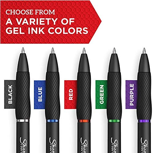 Sharpie S-Gel, Gel Pens, Medium Point (0.7mm), Black Ink Gel Pen, 12 Count (Pack of 1), Black - Image 5