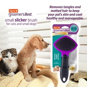 HARTZ, Groomer's Best Small Slicker Brush for Cats and Small Dogs, Black/Violet, 1 Count - Image 9