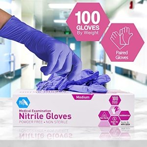 MedPride Powder-Free Nitrile Exam Gloves, Medium, Box/100 - Image 5